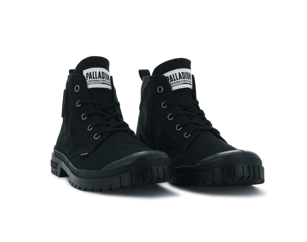 Botas Palladium PAMPA SP20 HI CANVAS Hombre Negras | Costa Rica-82605